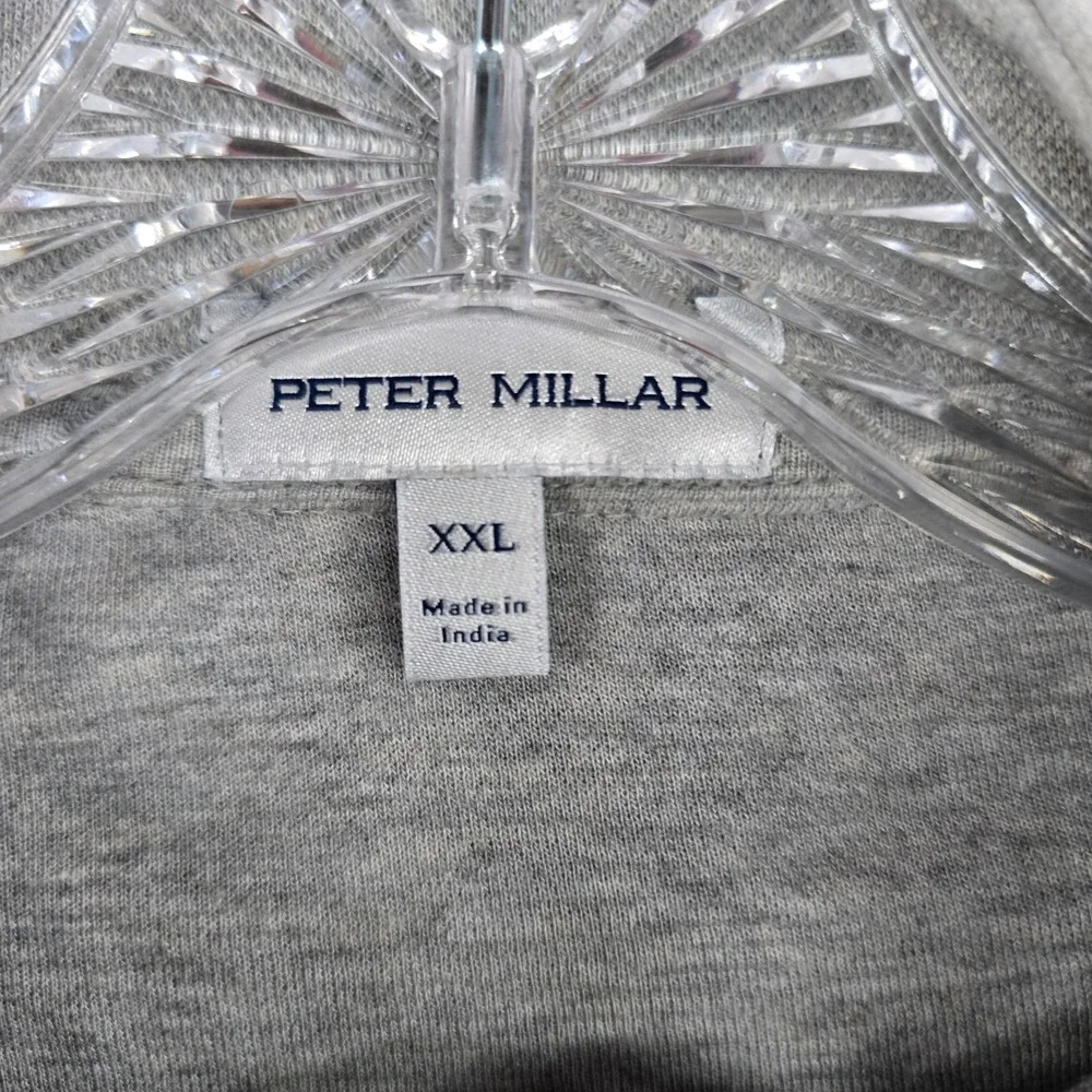 Peter Millar Quarter Zip Pullover Mens XXL Gray Texas Longhorns Embroidered Logo